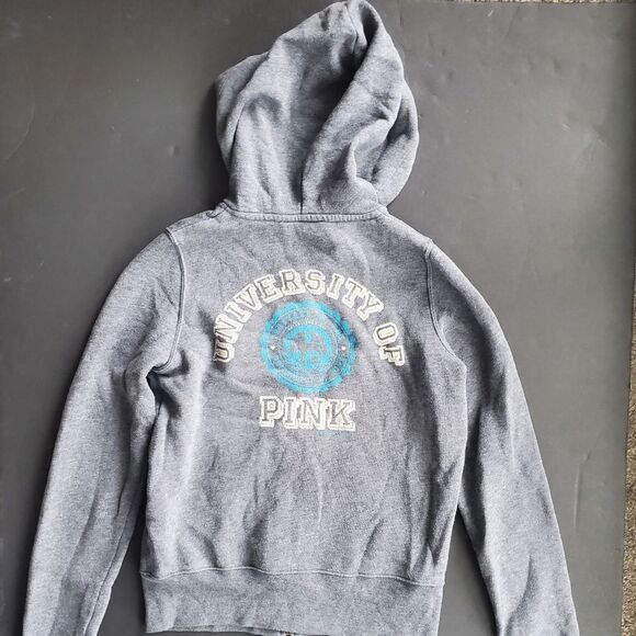 Pink Victorias Secret Grey Zip Up Jacket - Picture 7 of 9